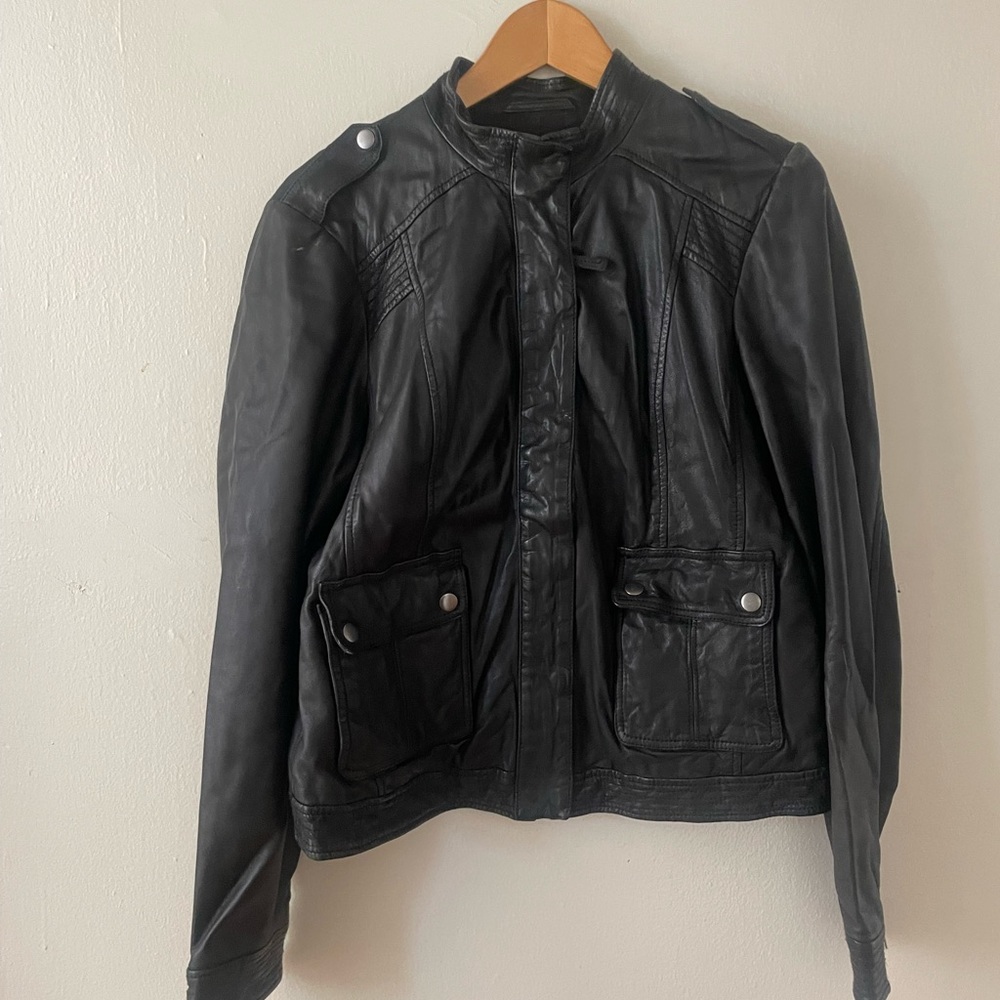 Women's Black Leather Jacket
